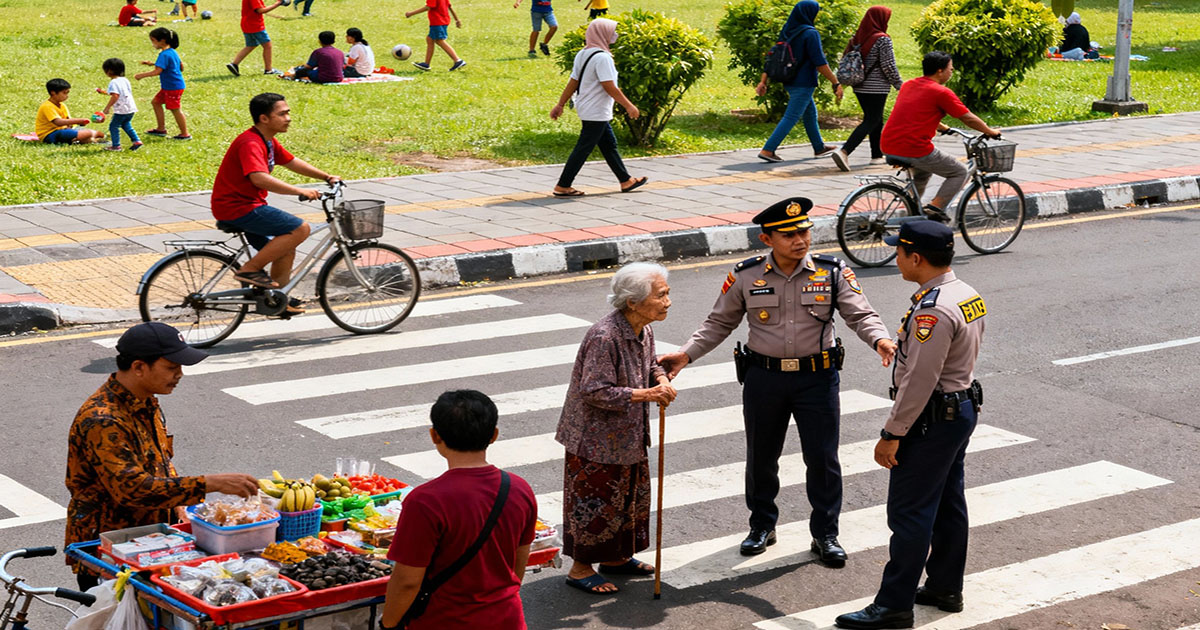 Ilustrasi Layanan lampu jalan